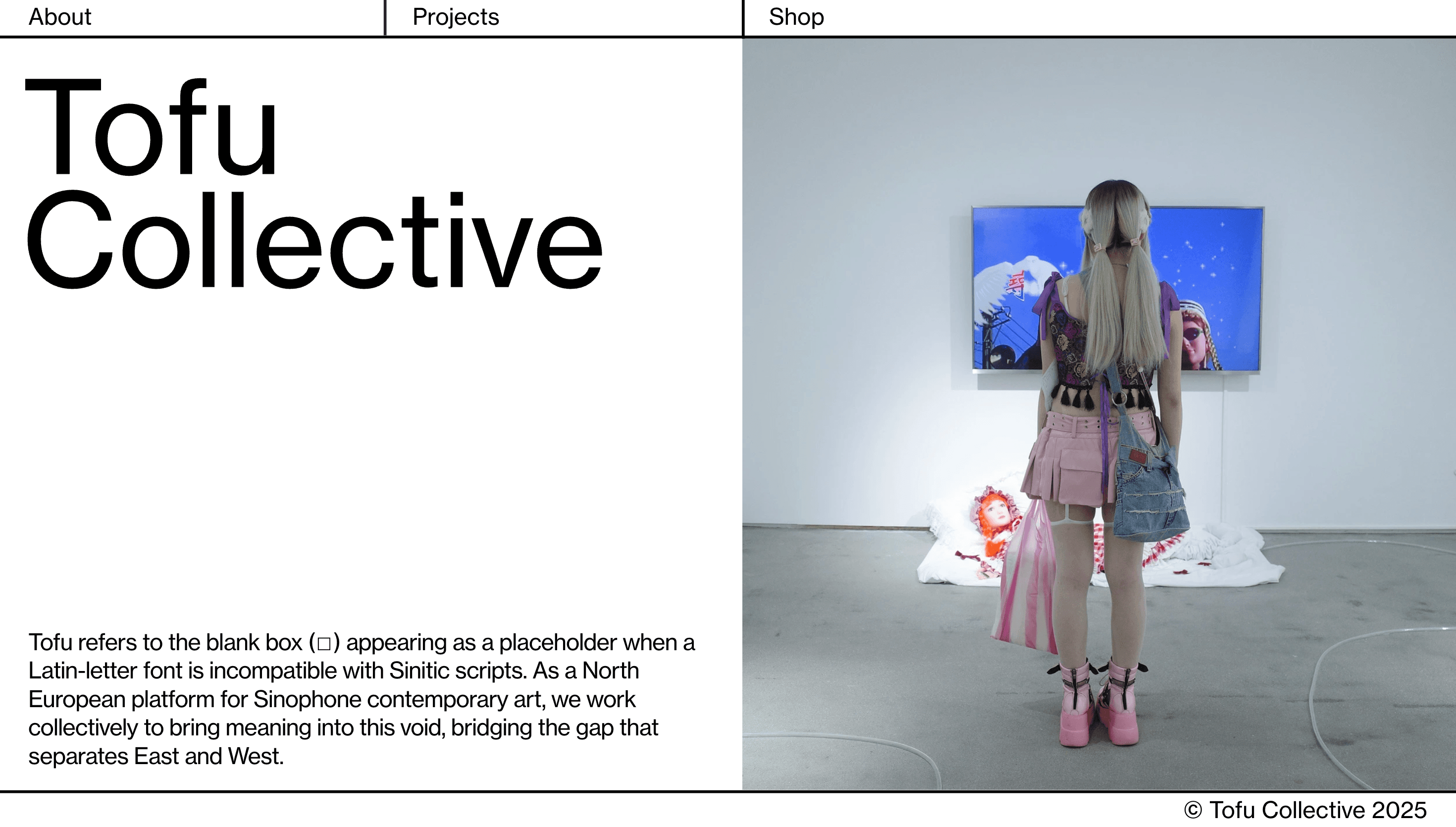 Tofu Collective — Typography, Experimental website design