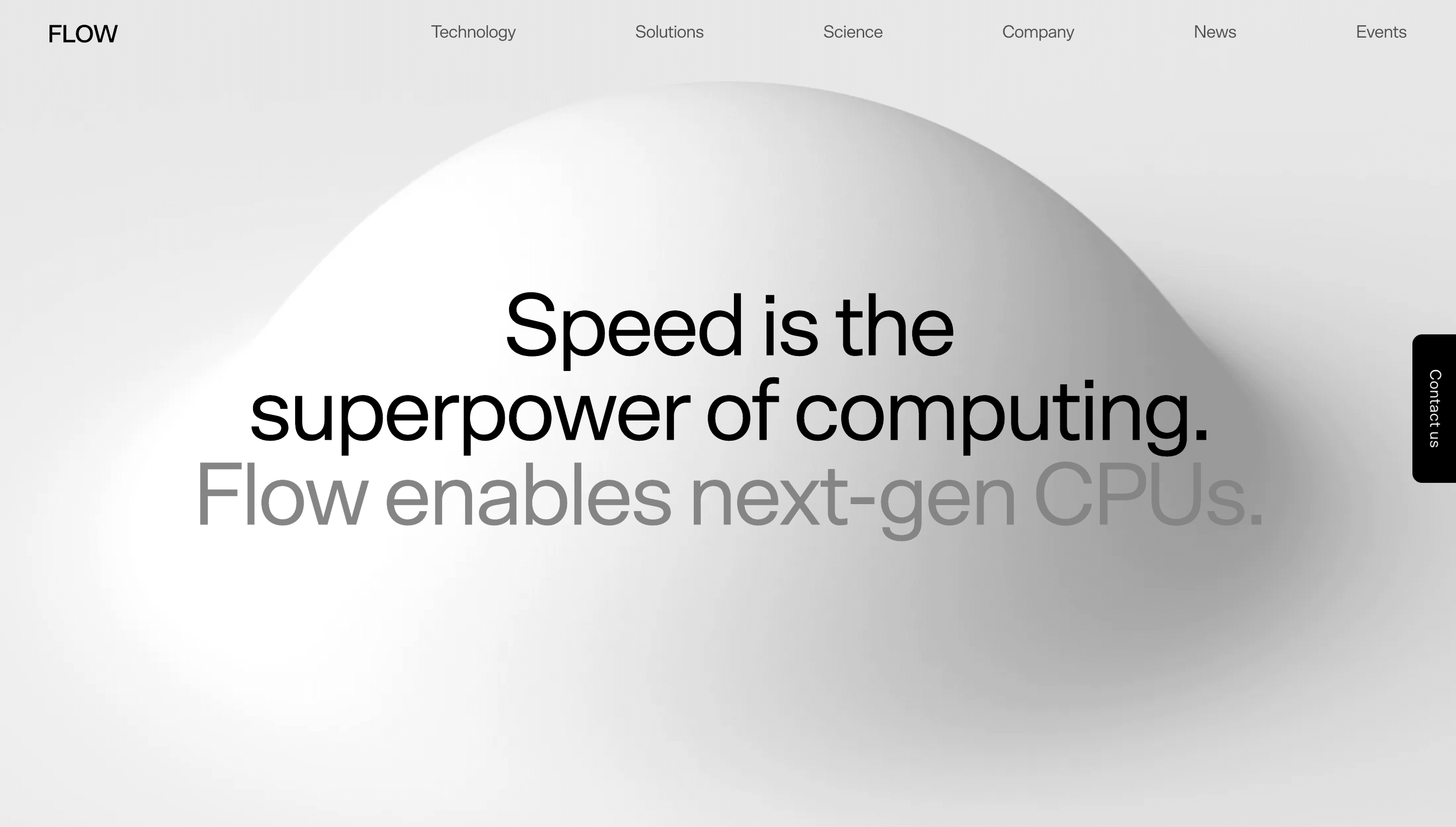 Flow Computing — Tech, Dark website design