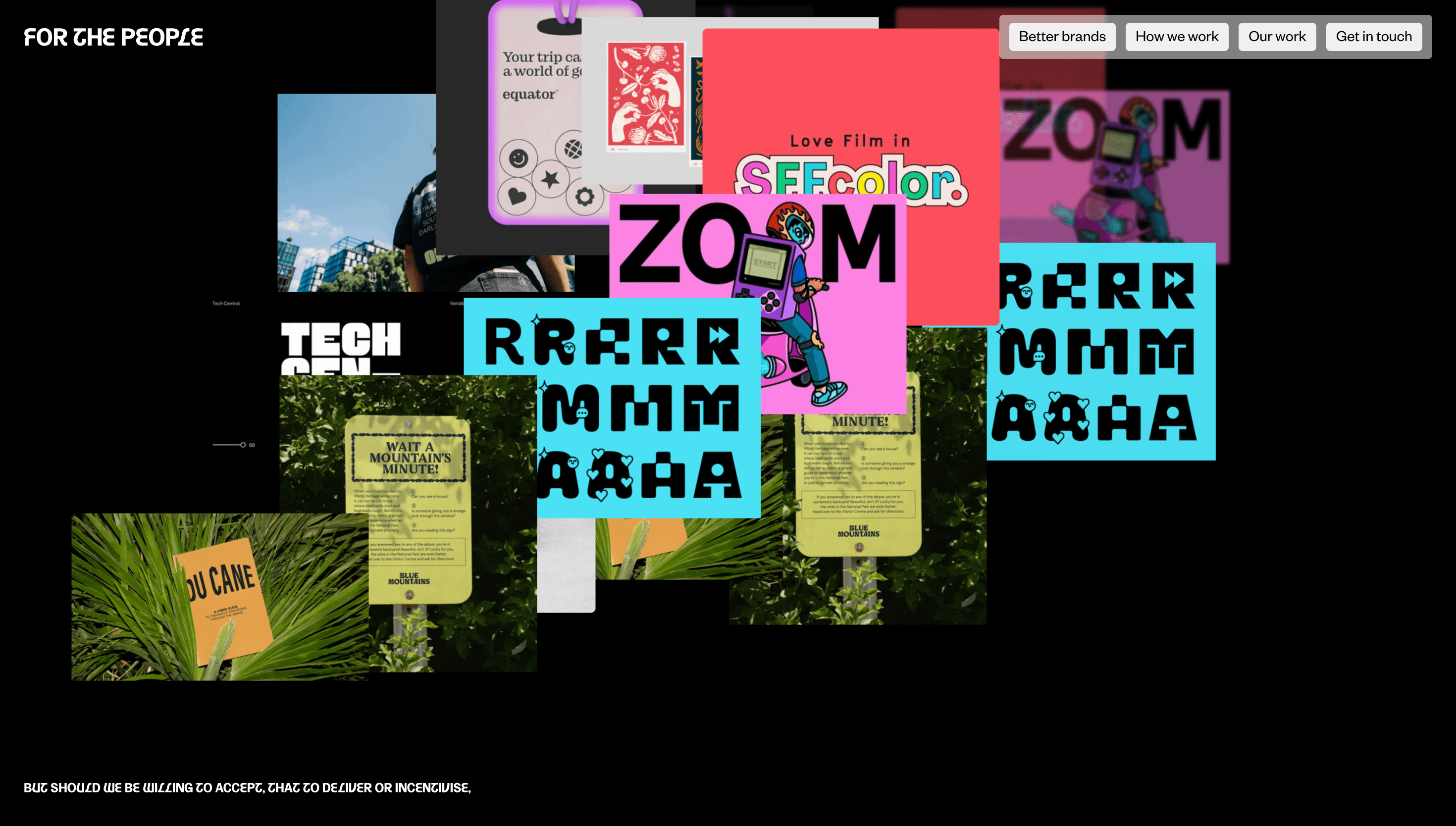 For The People — Agency, Branding website design