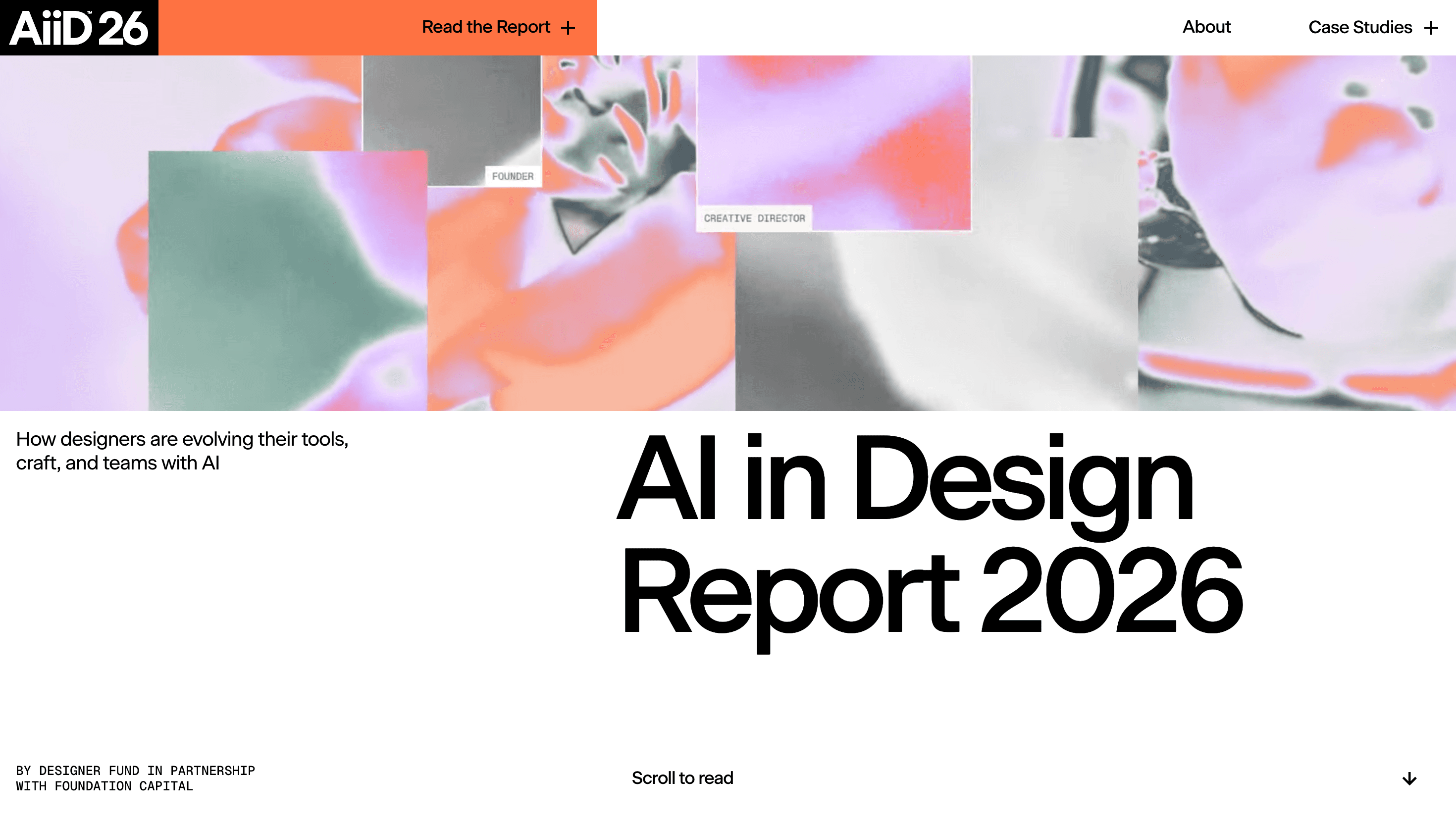 AI in Design Report 2026 — Tech, Designer website design