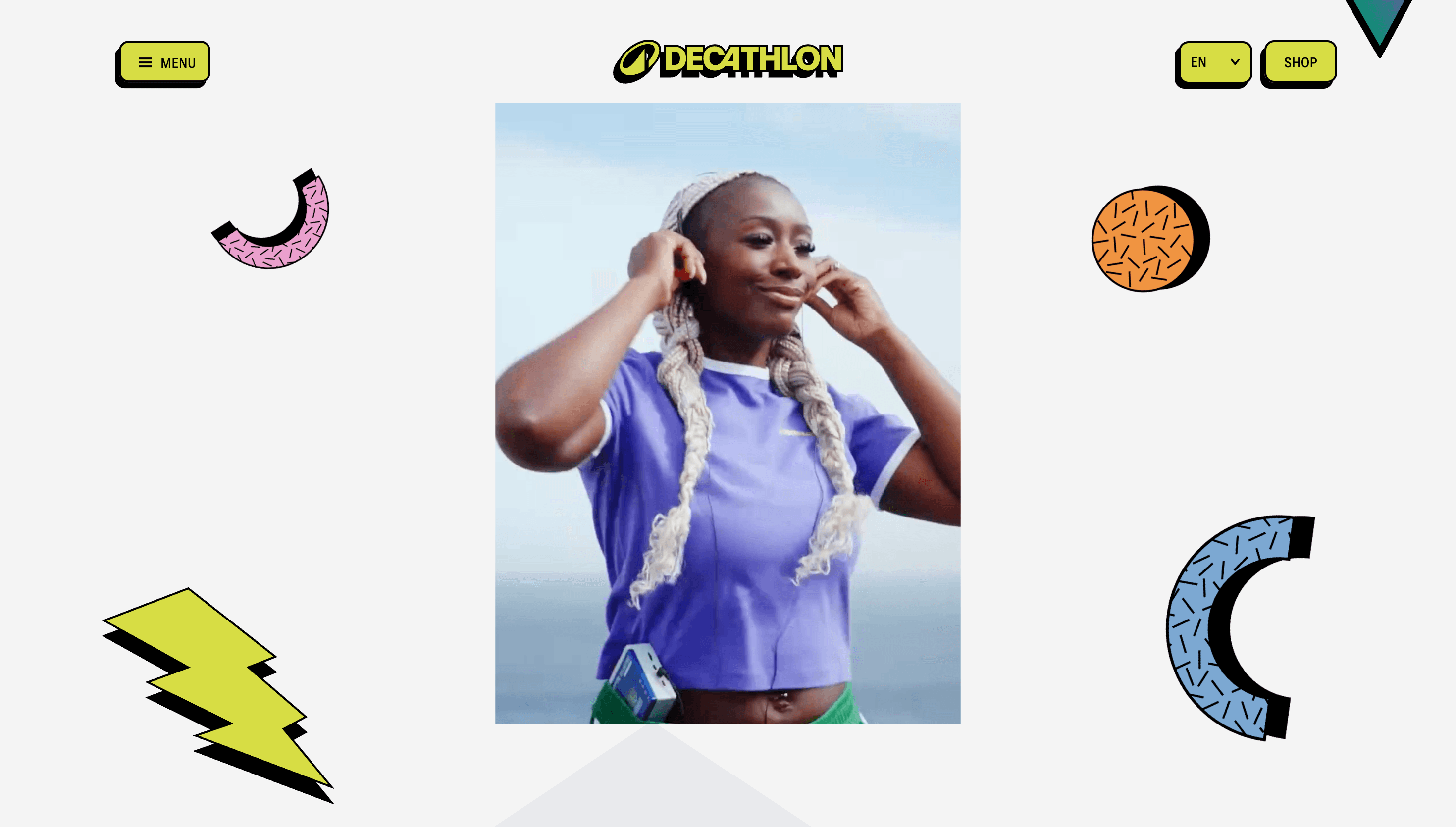 Decathlon Yestalgia — Fashion, Outdoor website design