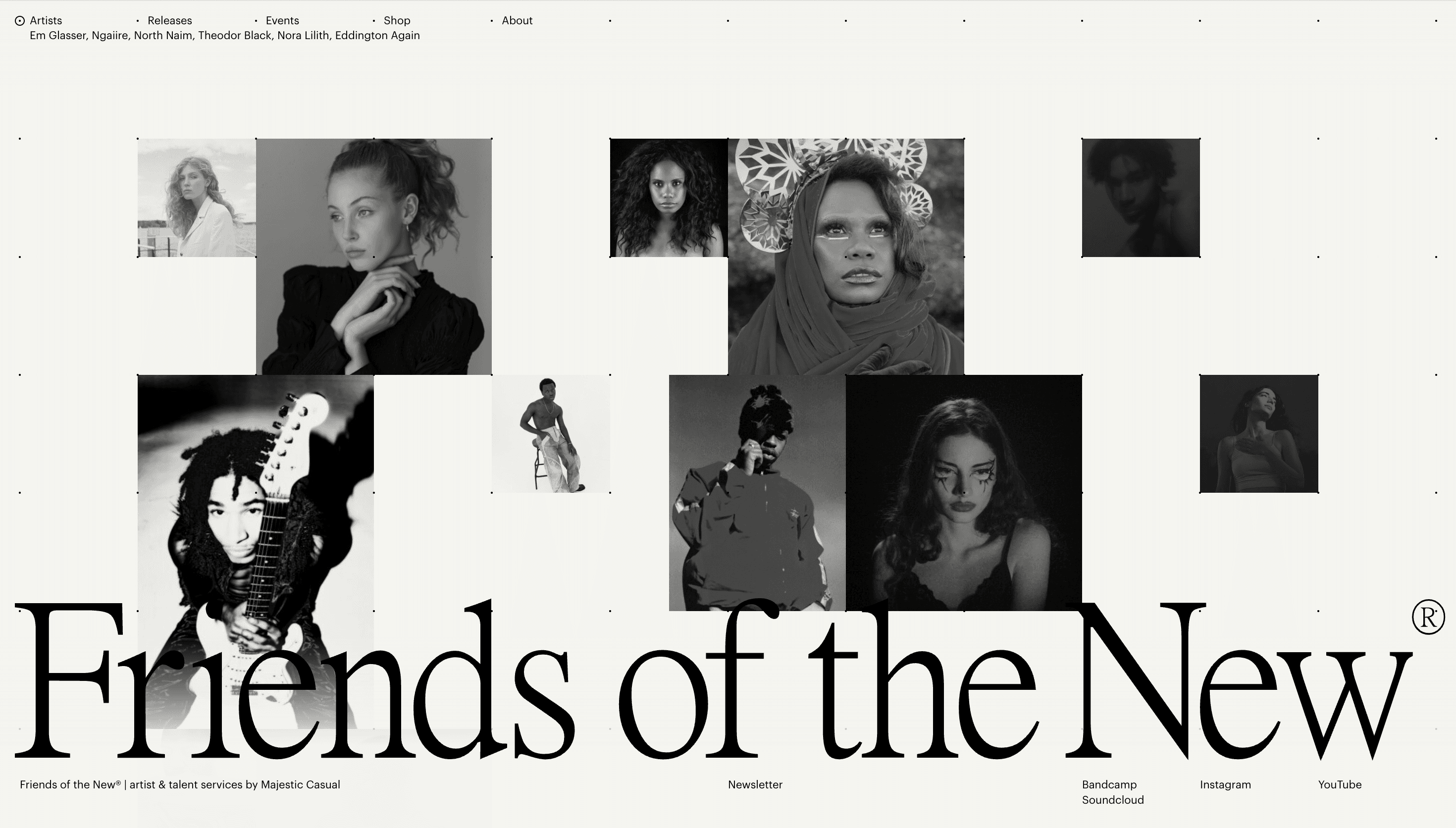 Friends of the New — Agency, Studio website design