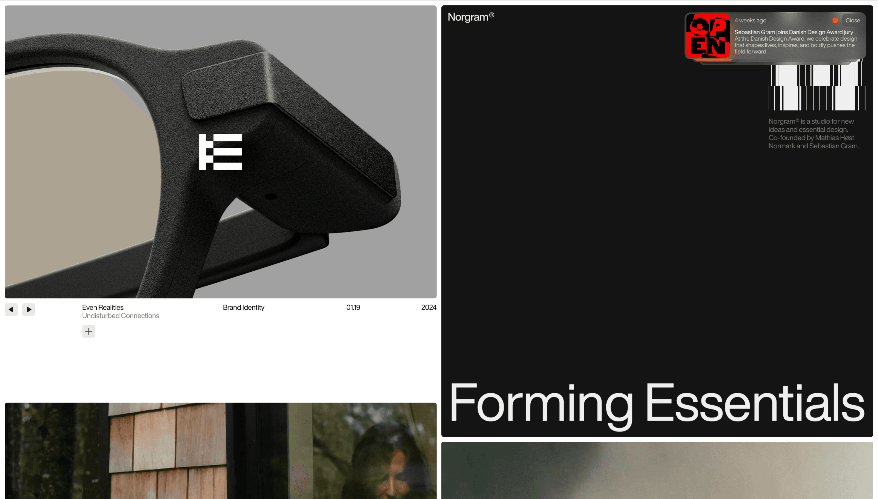 Norgram — Studio, Branding website design