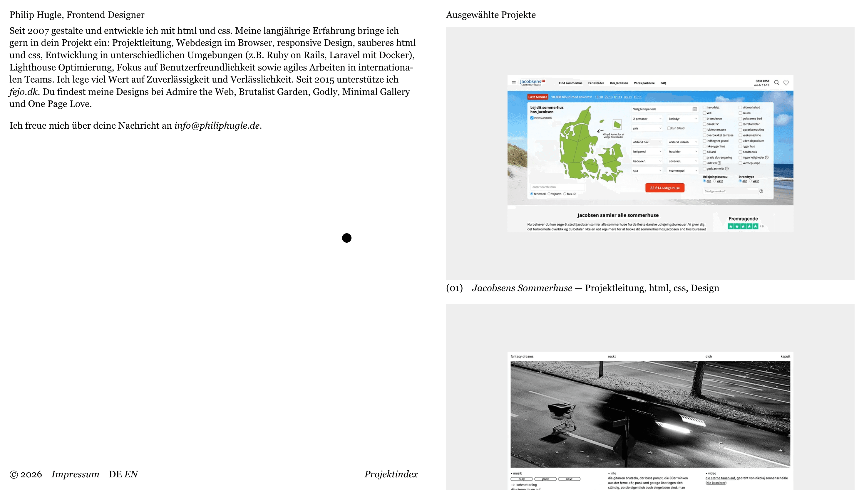Philip Hugle — Designer, Developer website design