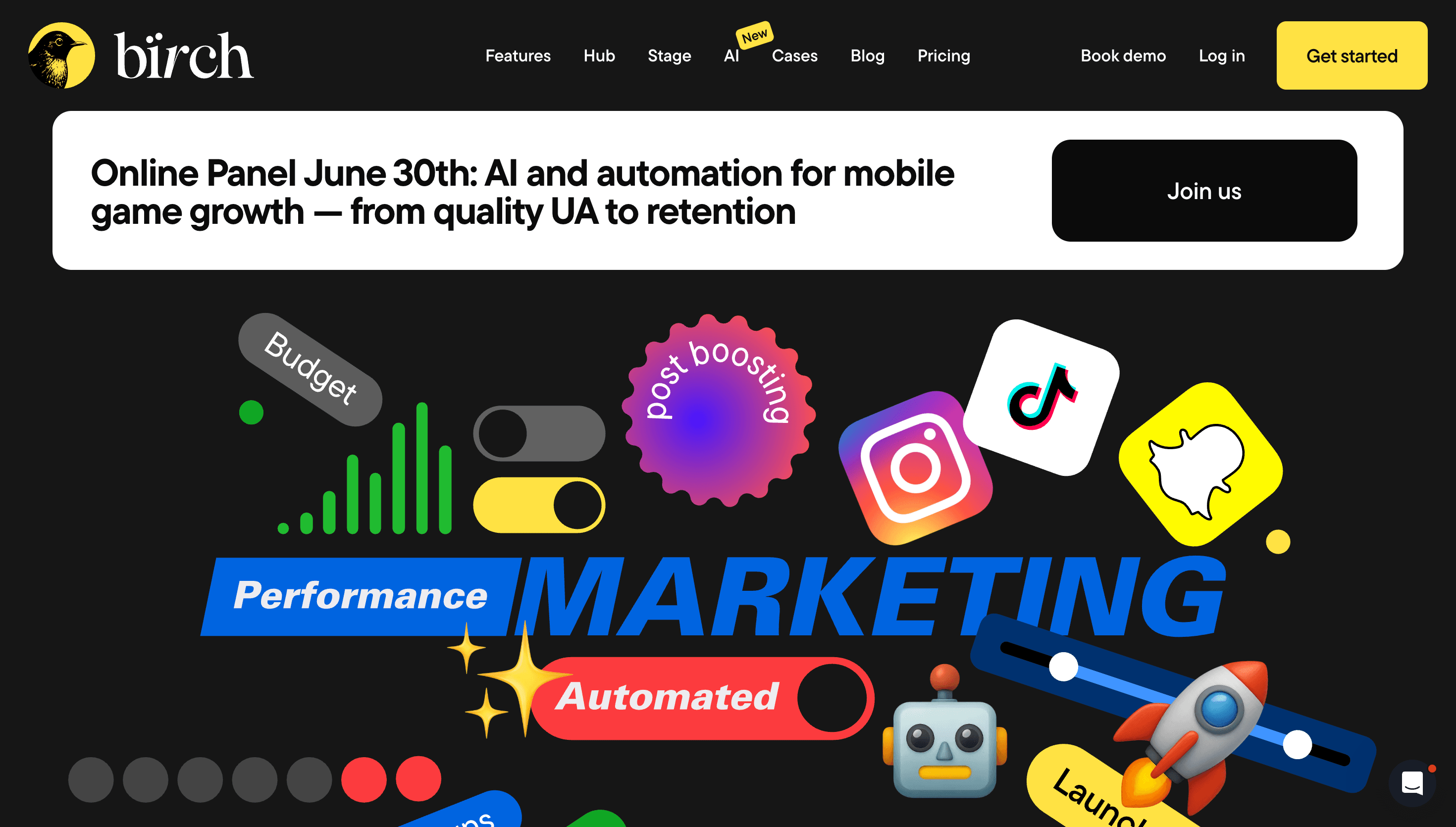 Birch (Revealbot) — Agency, Studio website design