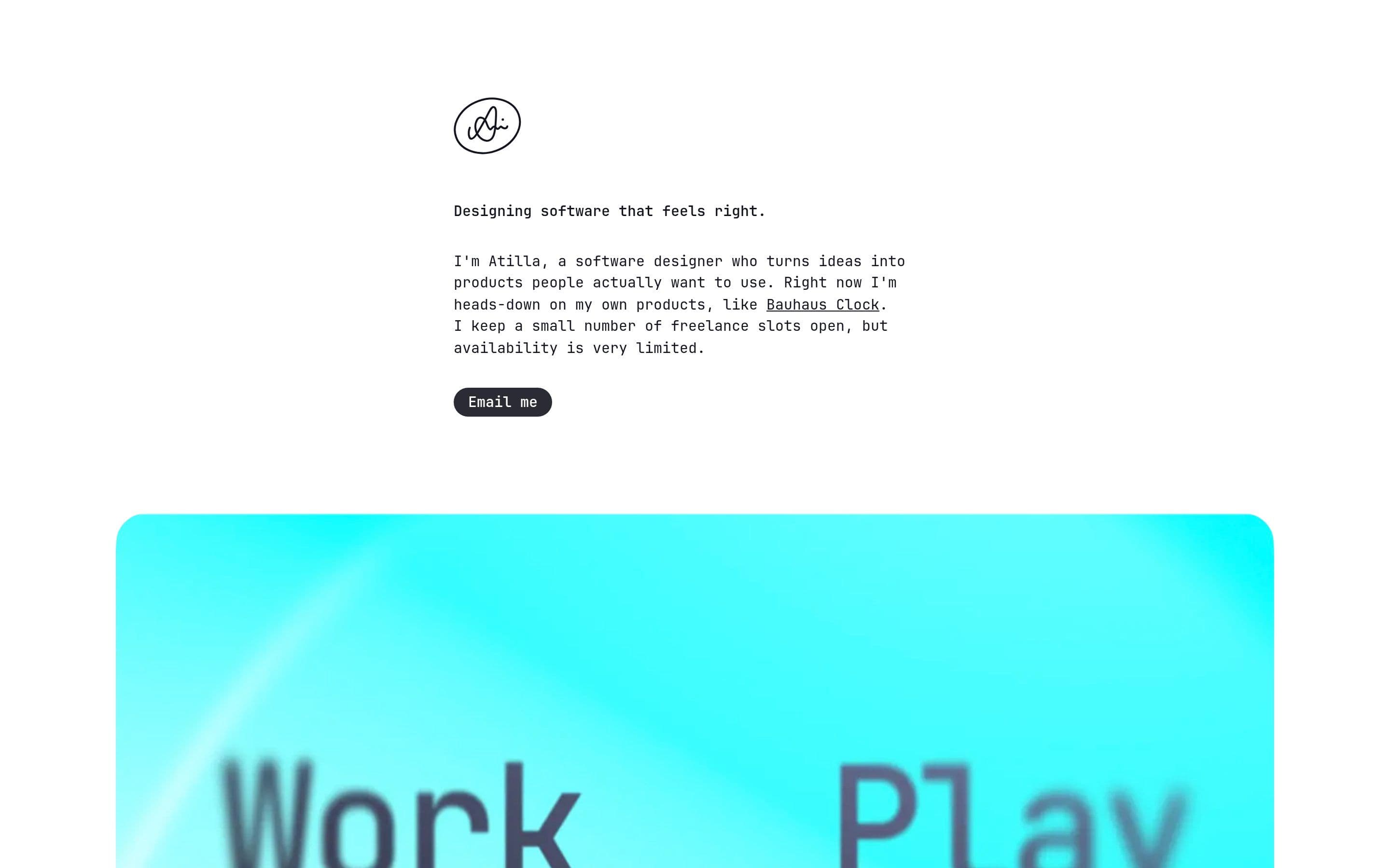 Atilla Taşkıran — Designer, Personal website design