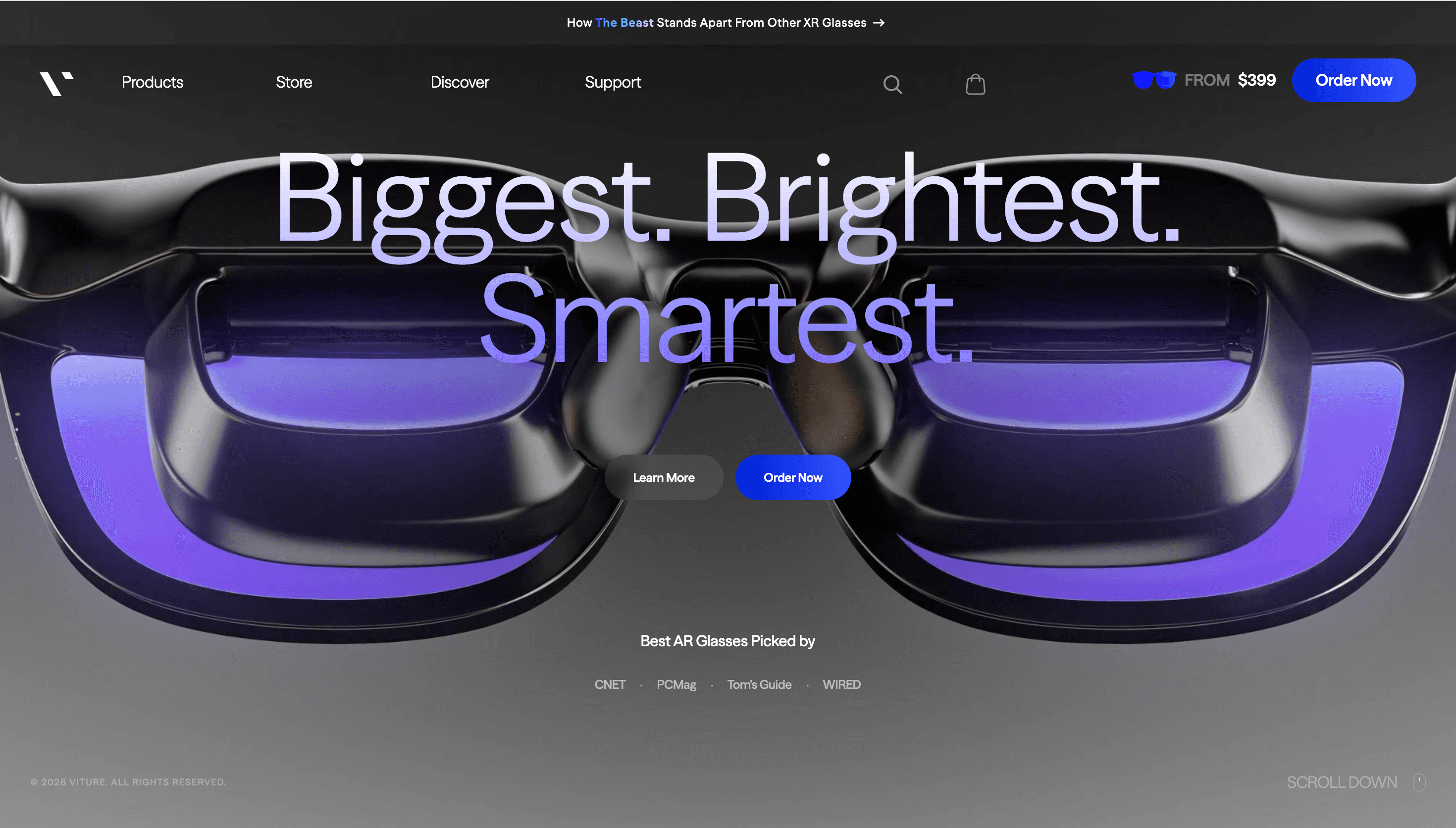 VITURE — Tech, Product website design