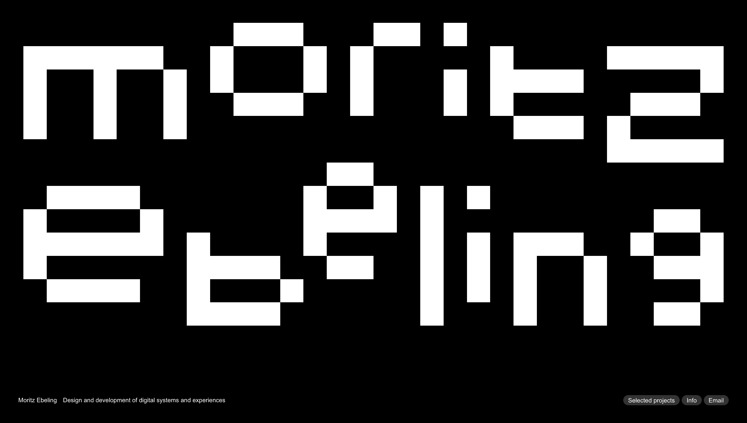 Moritz Ebeling — Designer, Developer website design