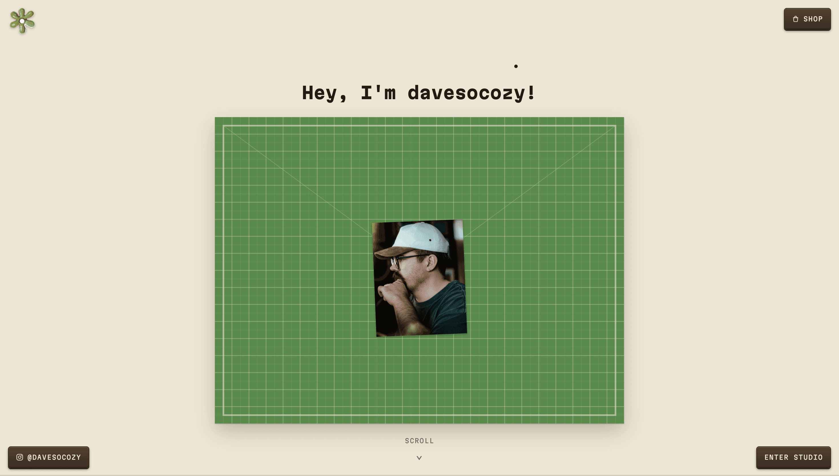 Davesocozy — Art, Portfolio website design