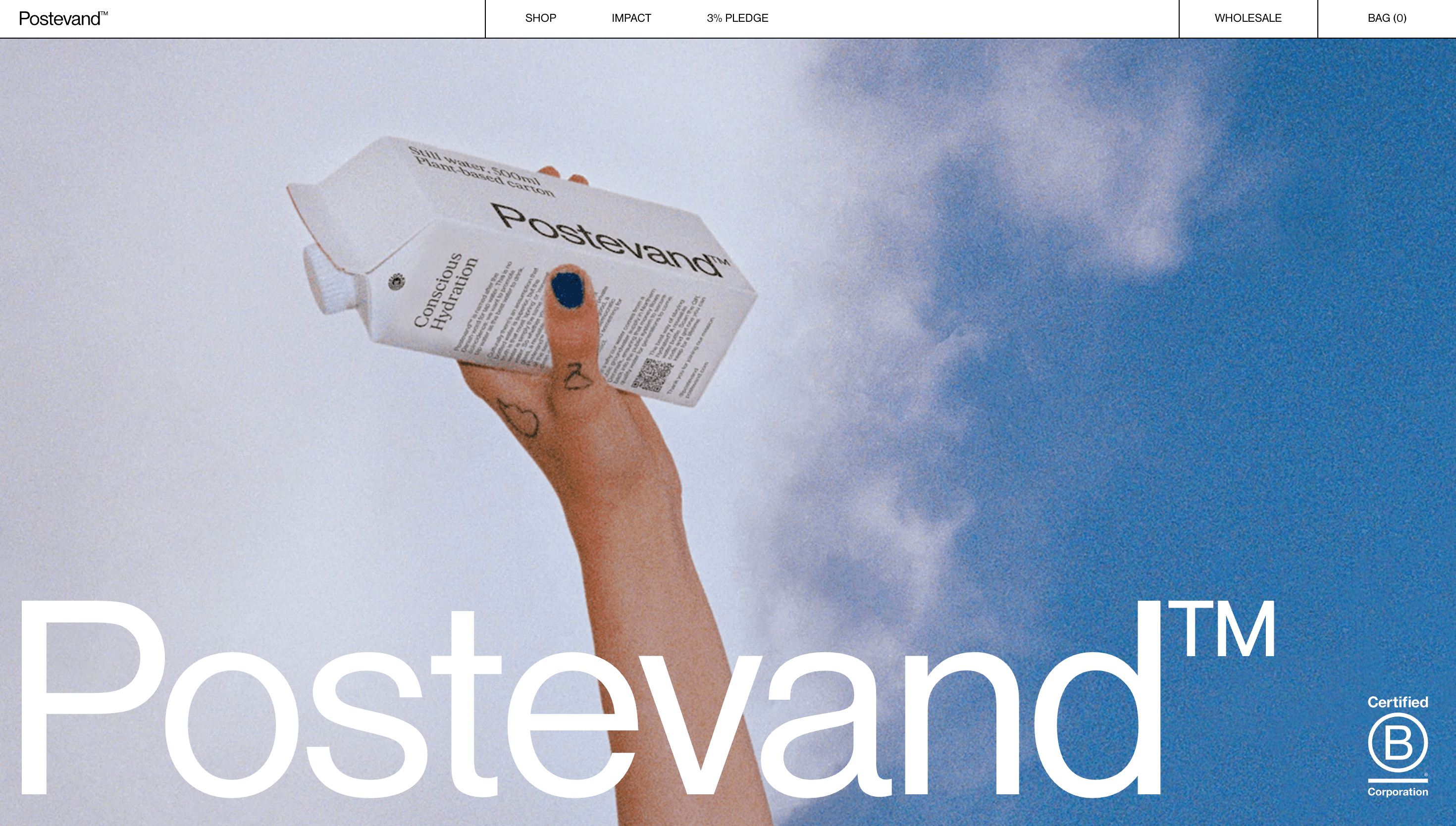 Postevand — Sustainability, Climate website design