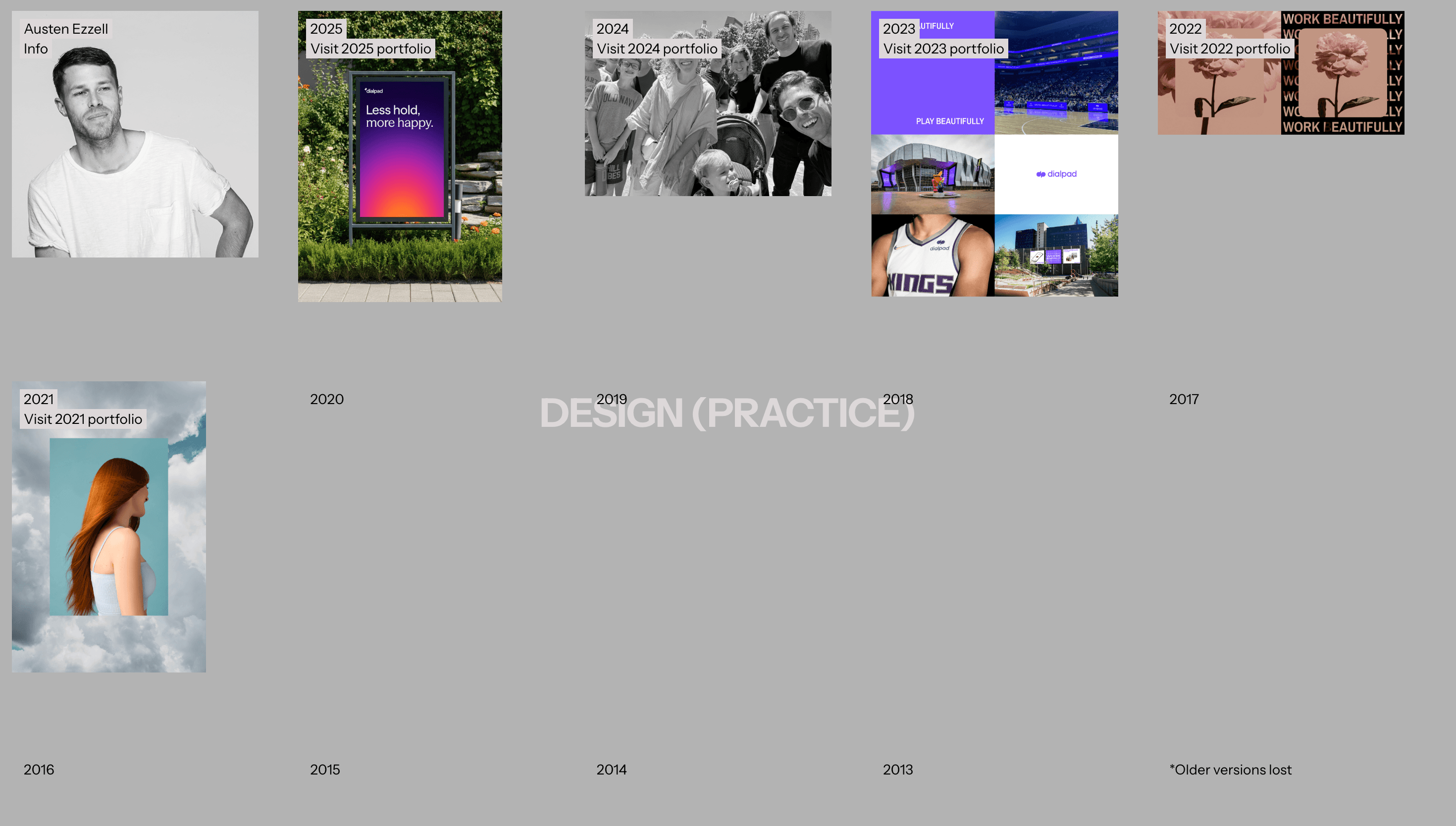 Austen Ezzell — Portfolio, Designer website design