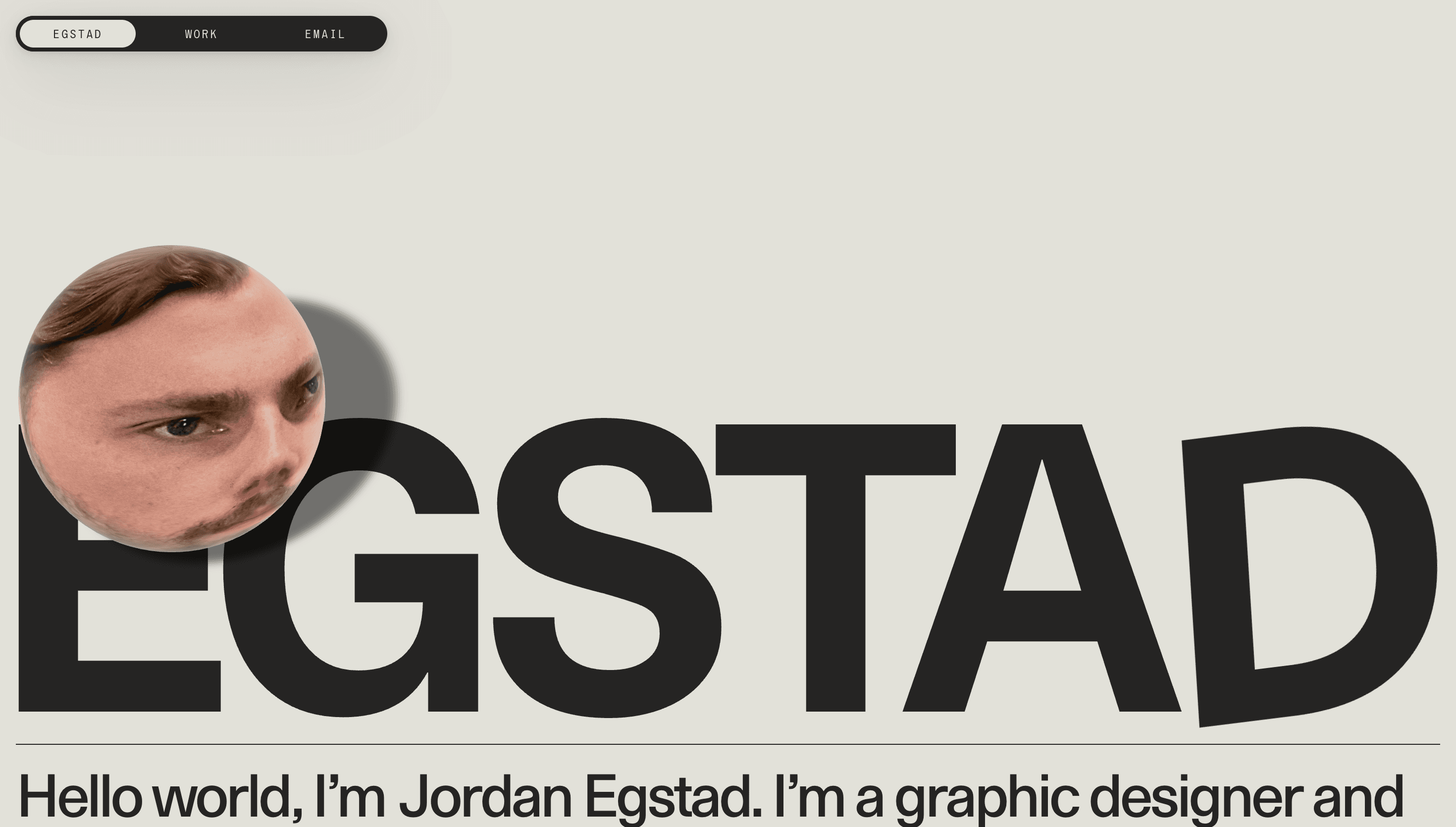 Egstad — Graphic Designer, Developer website design
