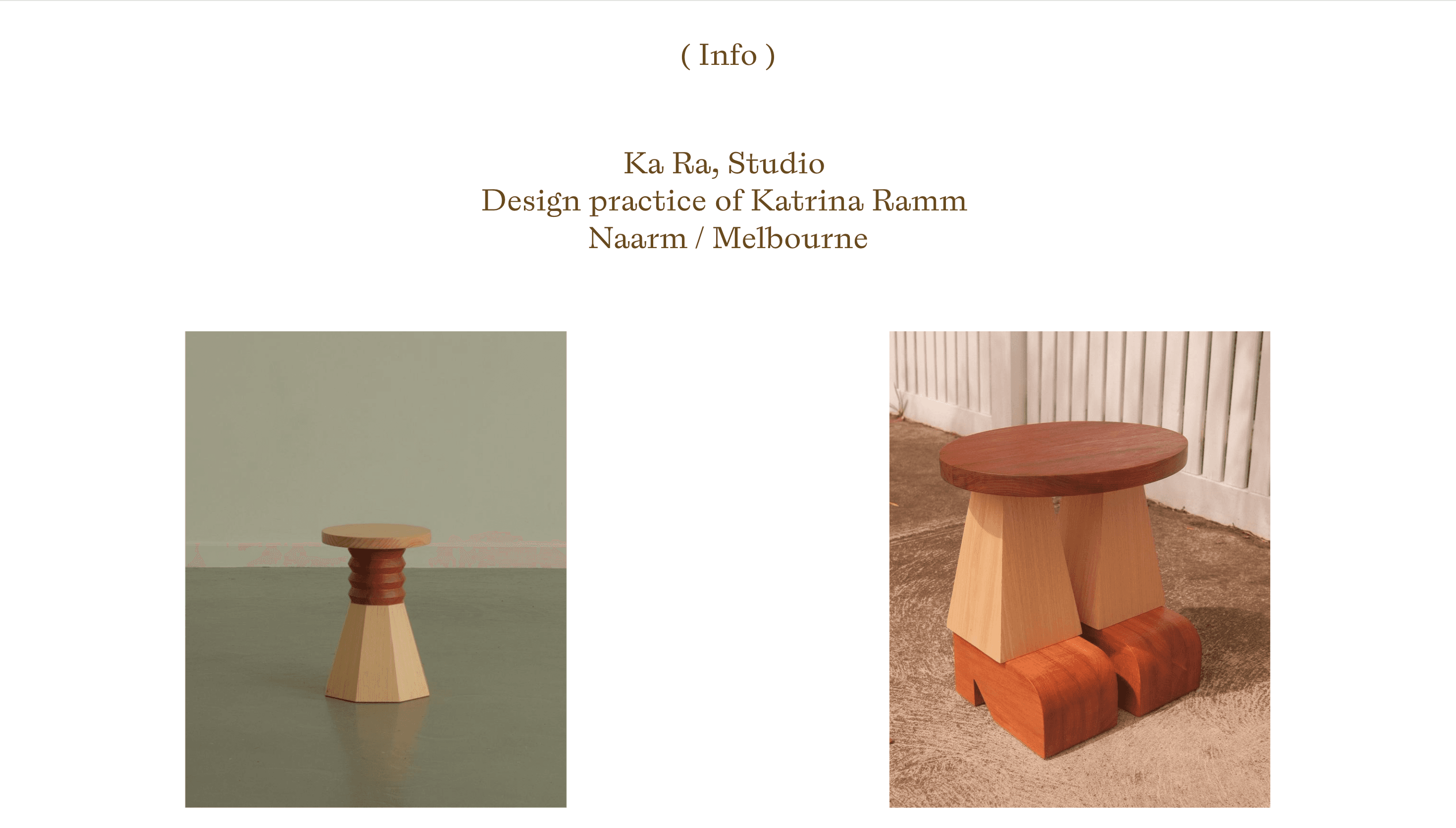 Ka Ra Studio — Designer, Studio website design