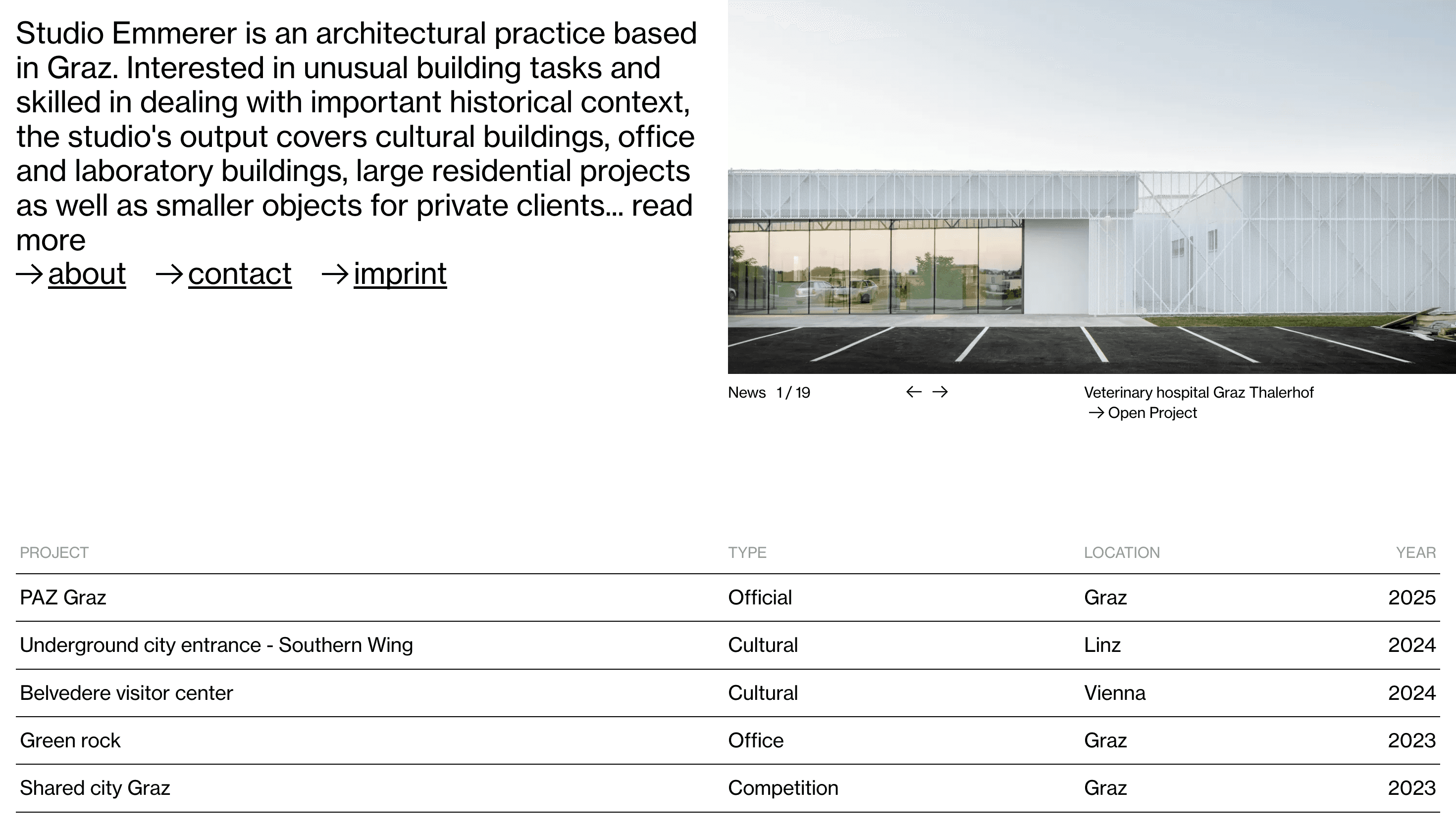 Studio Emmerer — Agency, Corporate website design