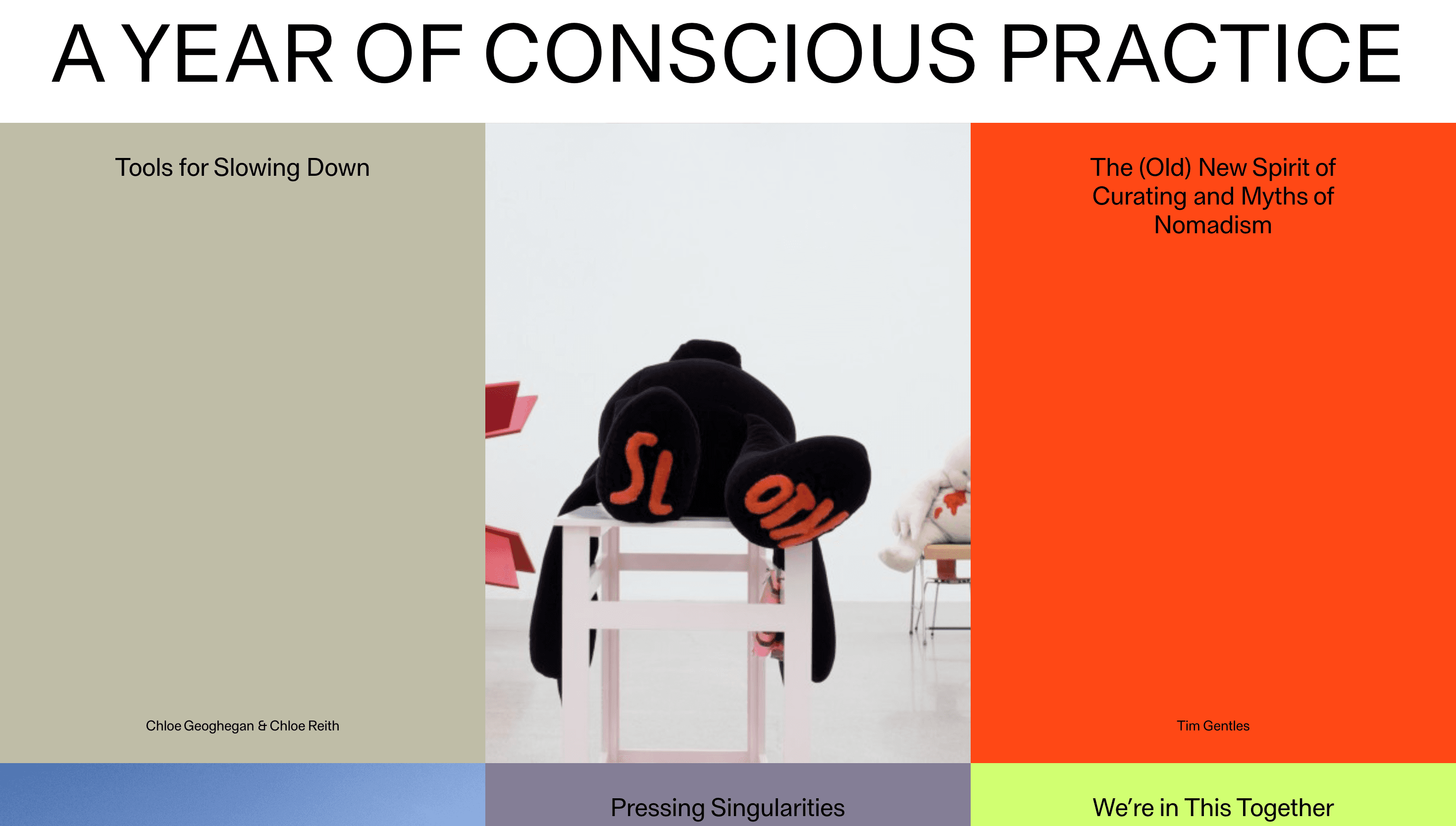 A Year of Conscious Practice — Culture, Education website design