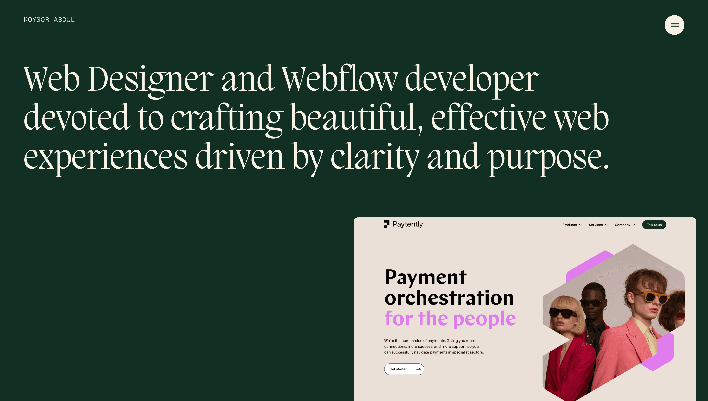 Koysor Abdul — Designer, Developer website design