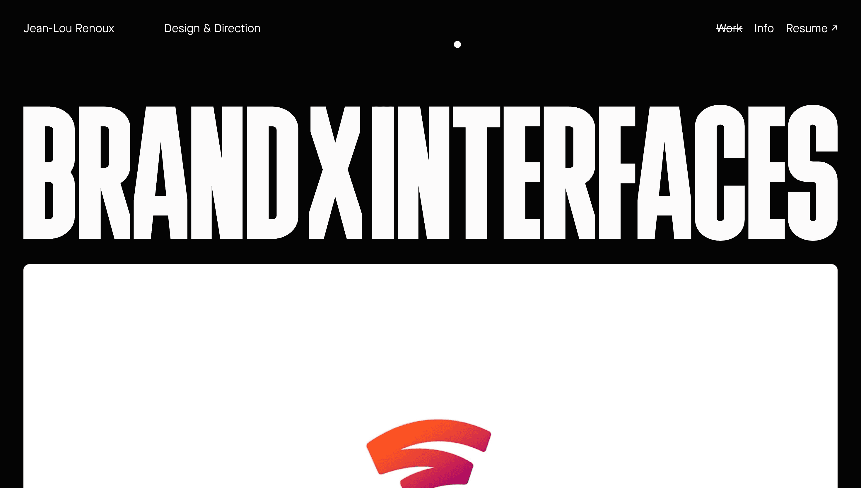 Jean-Lou Renoux — Designer, Portfolio website design