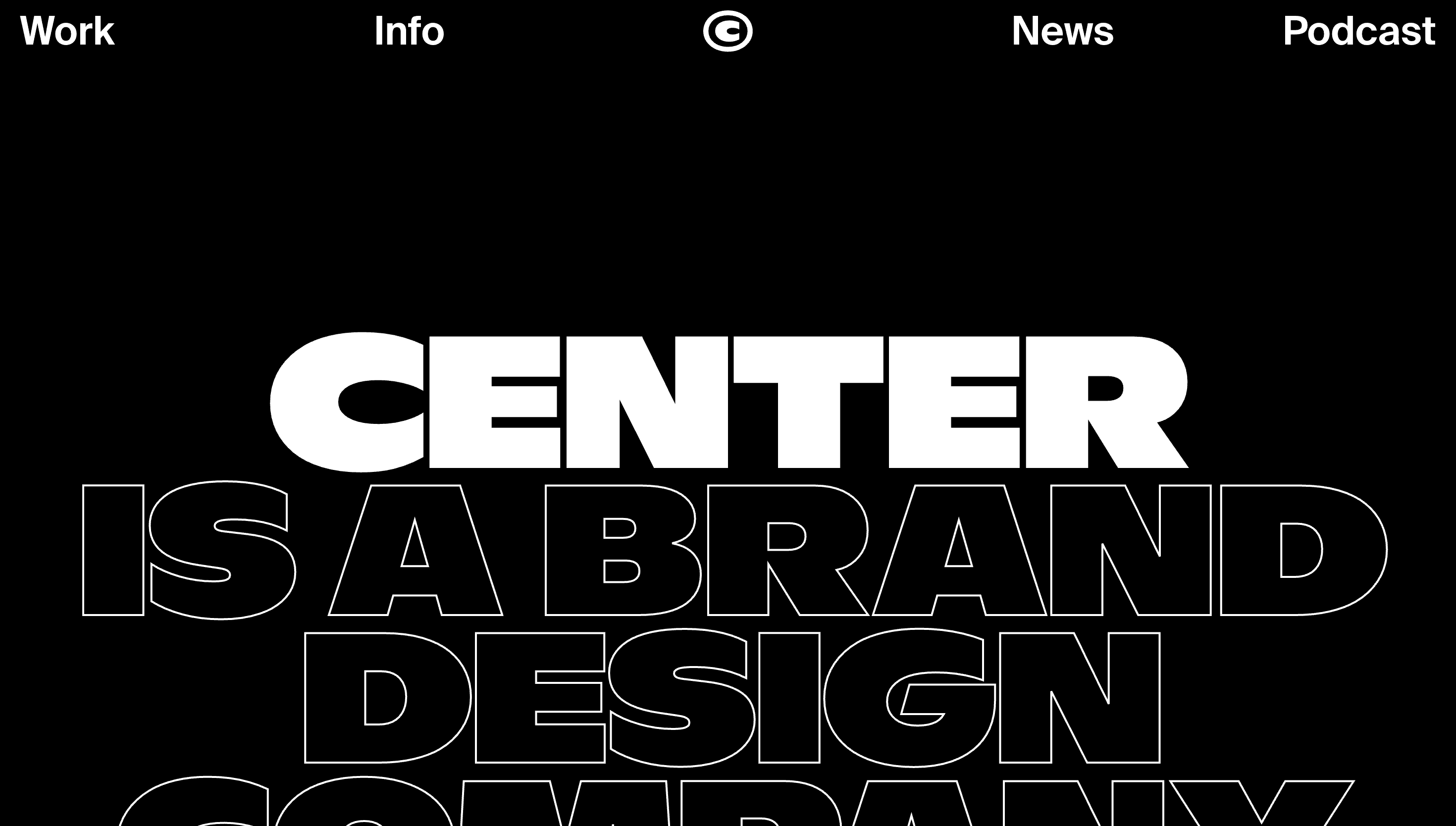 Center — Agency, Portfolio website design